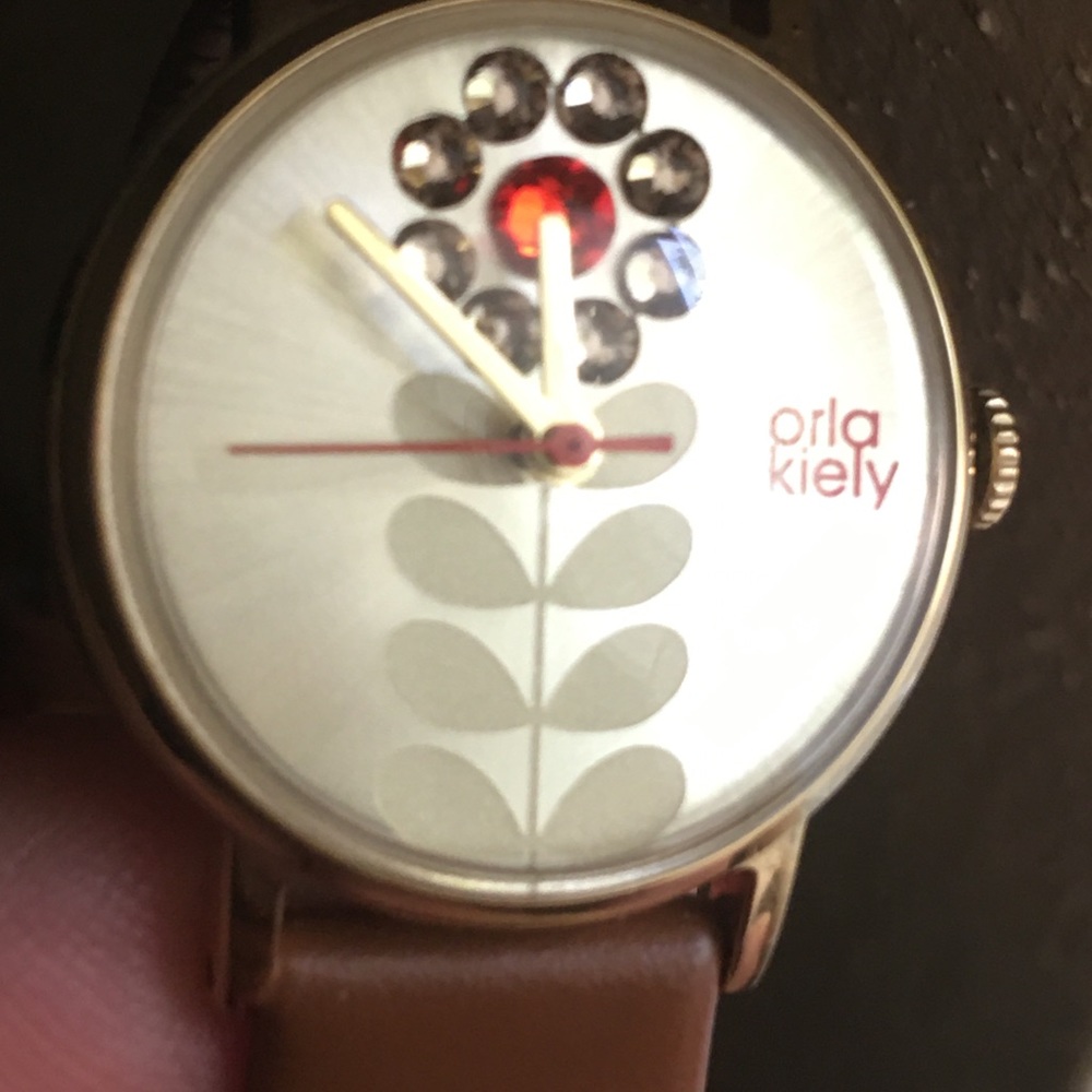 Orla Kiely original Valentina Flower watch crystal flower stem 2015 collection